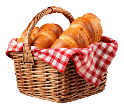 recommend clip art: Bread in Picnic Basket Isolated on Transparent Background
                    