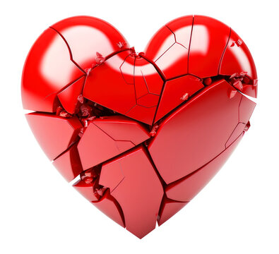 Heart Break Icon Isolated on Transparent Background
