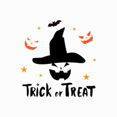 Halloween pumpkin silhouettes. Halloween mood.