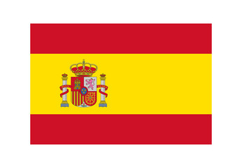 Spain flag with original ratio - obrazy, fototapety, plakaty