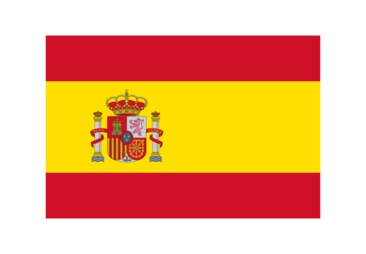 Spain flag with original ratio