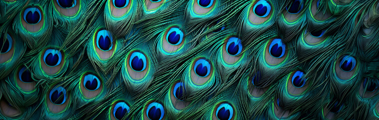 Obraz premium close up of Peacock feather texture