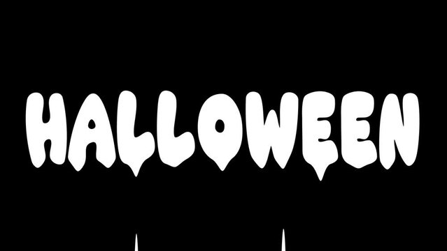 Happy halloween liquid dripping text animation video, happy halloween reveal text typography, letter inscription,halloween banner animation, happy halloween day animated text
