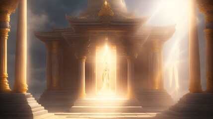 burning candles in the temple