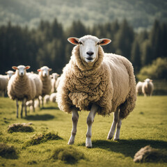 Sheep, Generative AI illustrations