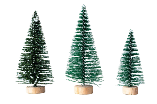 Christmas tree isolated on white or transparent background.
