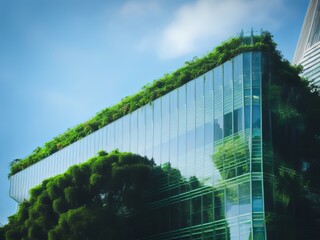 Green Architecture Bank Building ESG City Concept