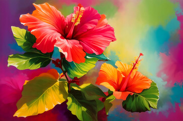 A beautiful watercolor flower background ai generated