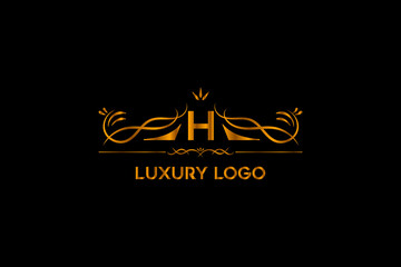 This is a luxury latter golden logo design	