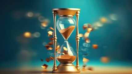 Imagine an hourglass with assets flowing from the top to the bottom, representing the accumulation of wealth over time for retirement