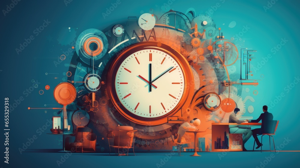 Leinwandbilder Visualize a person using project management software to track progress, manage resources, and meet project deadlines