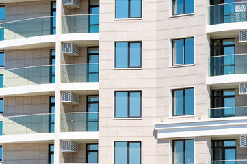 Modern panel apartment building