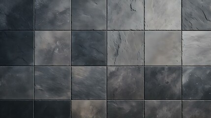 Pattern of Travertine Tiles in anthracite Colors. Top View