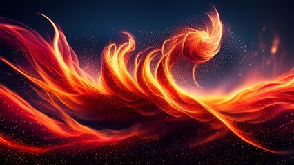 fiery background with fire