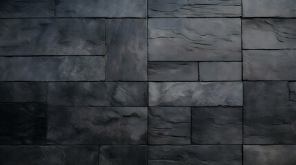 Pattern of Travertine Tiles in black Colors. Top View