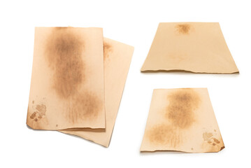 Old crumpled beige paper background.