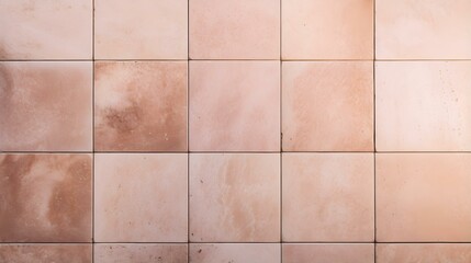 Pattern of Travertine Tiles in blush Colors. Top View
