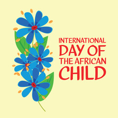 International Day of the African Child . Design suitable for greeting card poster and banner