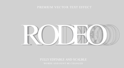 3D  RODEO Vector Text Effect Fully Editable Hiigh Quality 