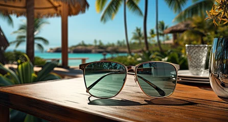 Badkamer foto achterwand Sonnenbrille Tropische Resort © Fatih