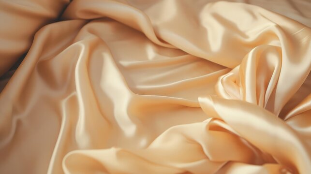 luxury silk sheets on wooden bed