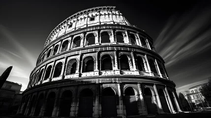 Colosseum in Rome, Italy. Black and white. © Iman