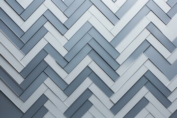A futuristic arrangement of tiles forming a 3D wall with a herringbone pattern on a semi-gloss concrete background. Generative AI