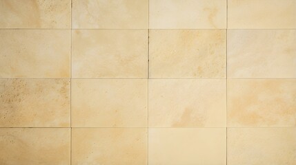 Pattern of Travertine Tiles in light yellow Colors. Top View