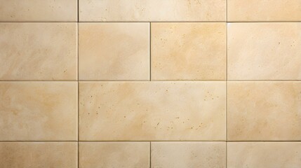 Pattern of Travertine Tiles in light yellow Colors. Top View