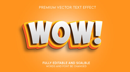 3D WOW Vector Text Effect Fully Editable Hiigh Quality 