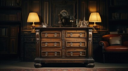 antique chest of drawers in grand old home