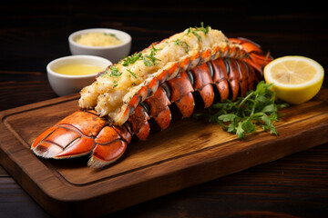 Jumbo lobster as а restaurant dish.