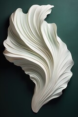 black and white abstraction of acanthus leaf.