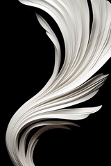 black and white abstraction of acanthus leaf. - obrazy, fototapety, plakaty