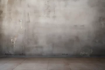 Tapeten Produktplatzierung Productplacement Leerer Raum mit grauer Betonwand und Boden Hintergrund © FJM