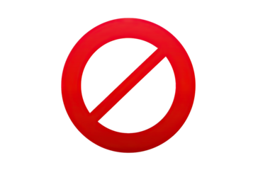 prohibition sign or stop sign png illustration isolated on transparent background