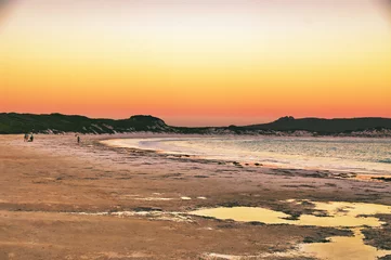 Stickers pour porte Parc national du Cap Le Grand, Australie occidentale Fiery sunset at the beach of Lucky Bay, Cape Le Grand National Park, Esperance, Western Australia 