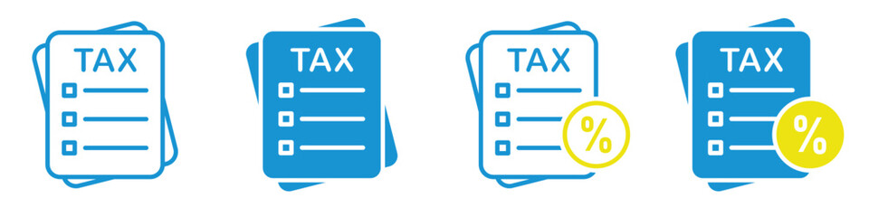 Tax document icon. Invoice icon, vector illustration