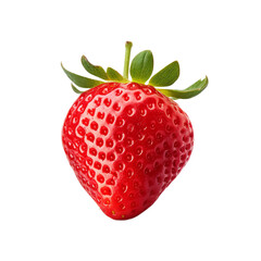 fresh and ripe red strawberry isolated on white background, ai generated