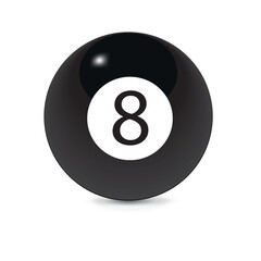 Number eight billiard ball 