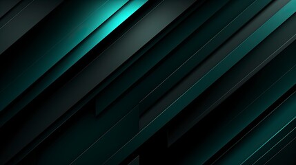 Obraz premium A dark green abstract background with flowing lines created with Generative AI technology