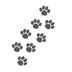 black and white prints. cat leg print icon. cat paw print icon isolated on white background in illustration vector design.