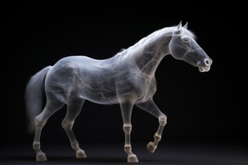 Obraz na płótnie Canvas A translucent equine apparition. Generative AI