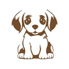 dog icon. dog icon isolated on white background in illustration vector design. outline fill dog icon vector design. 