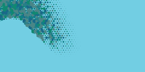 Geometric Multi size Hexagon with multi Color Background