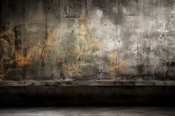 Industrial background with aged concrete wall. Generative AI
