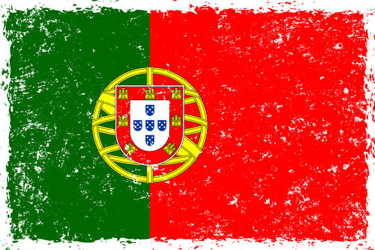 Portugal flag grunge distressed style