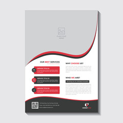 Corporate Business Flyer poster pamphlet brochure cover design layout background, two colors scheme, vector template in A4 size - Vector