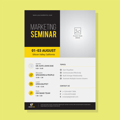 Corporate Business Flyer poster pamphlet brochure cover design layout background, two colors scheme, vector template in A4 size - Vector