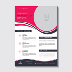 Corporate Business Flyer poster pamphlet brochure cover design layout background, two colors scheme, vector template in A4 size - Vector